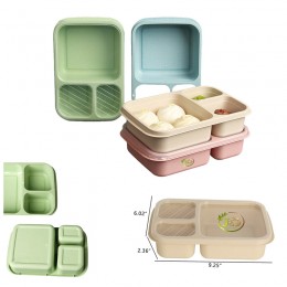 Wheat Straw Grid Insulated Lunch Box Wheat Straw Grid Insulated Lunch Box