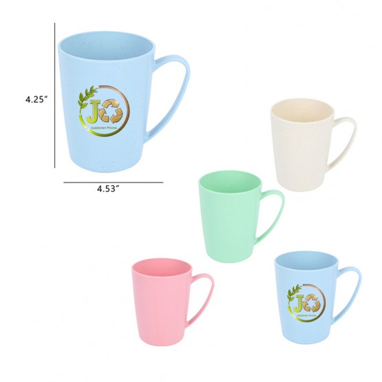 Wheat Straw Mouthwash Cup with Handle