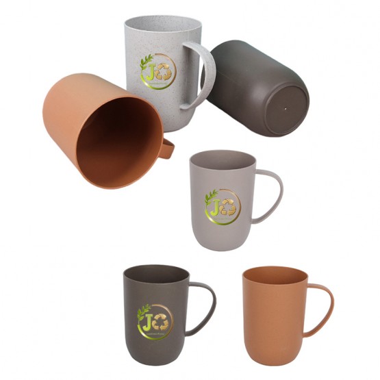 Retro Wheat straw Drinking Cup with Handle 