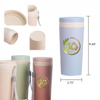10 OZ. Wheat Straw Double-layer Insulated Bottle