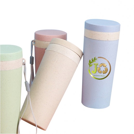 10 OZ. Wheat Straw Double-layer Insulated Bottle