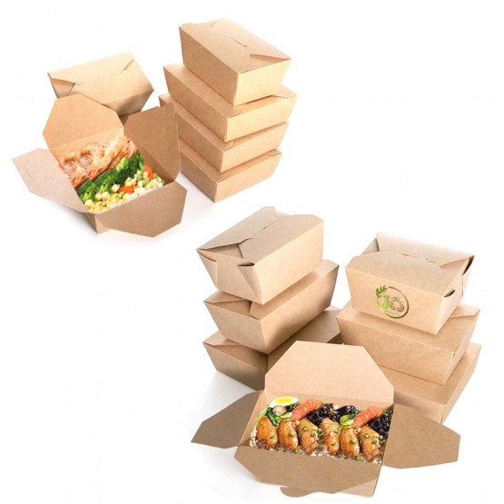 760ml Greaseproof and Waterproof Kraft Paper Takeaway Box
