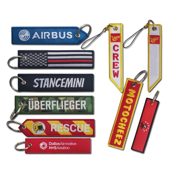 5 1/8 " Custom Embroidered Key Tag