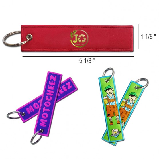 5 1/8 " Custom Embroidered Key Tag