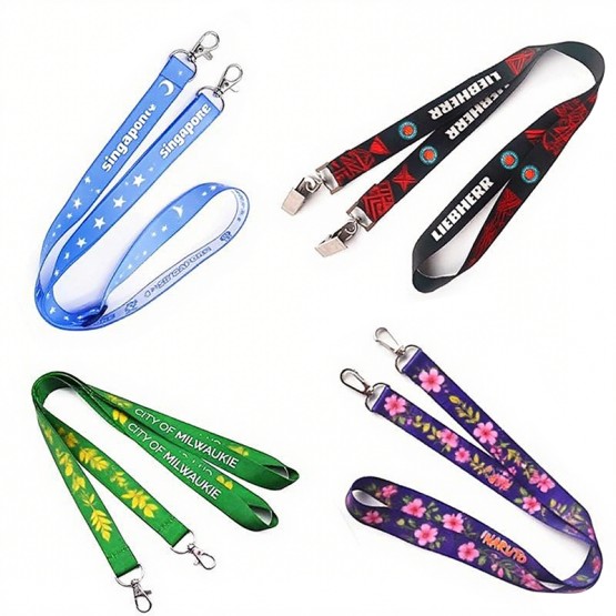 3/4" Double Ended Dye-Sublimation Polyester Lanyard 36" Length