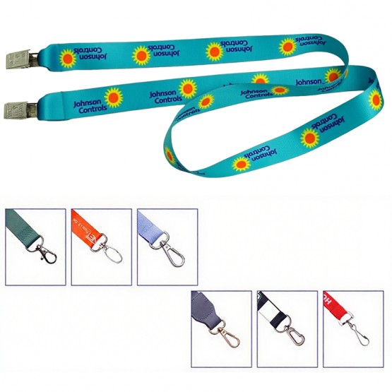 3/4" Double Ended Dye-Sublimation Polyester Lanyard 36" Length