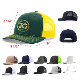 9 " Colorful Slightly Curved Brim Truck Cap